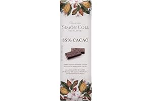 SIMON COLL CHOCOLATES SIMÓN COLL - Pack 14 Chocolatinas de Chocolate Negro 85% Cacao (25gr x unidad) – Sin Gluten
