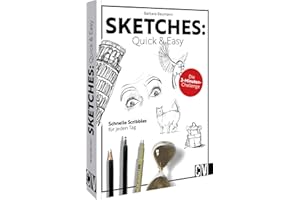 Zeichenbuch/Sketchbook – Sketches: Quick & Easy: Schnelle Scribbles für jeden Tag. Die 3-Minuten-Challenge. Kreatives Skizzieren mit Zeichenanleitungen