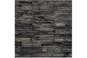 murando Tapete selbstklebend 10m Wandtattoo dekorative Möbelfolie Dekorfolie Fotofolie Panel Wandaufkleber Wandposter Wandsticker - Steinwand Steinoptik Ziegelmauer f-A-0173-j-c