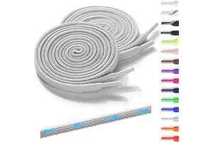 Shecret 2 Pares de Cordones Elásticos - Cordones Elásticos Sin Nudo, 7 mm Ancho, Planos, Cordón de Zapato Sin Atar para Niños y Adultos