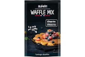 ‎SUKRIN Sukrin Waffle Mix, glutenfreie Waffelbackmischung ohne Zuckerzusatz, gesüßt mit Erythrit (1x100g)