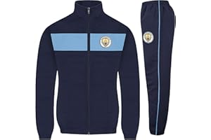MANCHESTER CITY Boys Tracksuit Jacket & Pants Set Kids OFFICIAL Football Gift