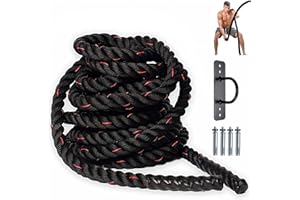 GENERIC Battle Rope 9M Length 38MM Diameter, Polyester Workout Rope, Heavy Ropes for Home Gym and Workout