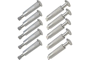 HYRYC Verankerungsschrauben Ankerschrauben für Plane Ankerbolzen für Poolabdeckungen 10Stk Pooldübel Bolzenanker 100% Edelstahl (Stahl-Aluminium) Rostfrei Versenkbare 16 x 65mm (10)