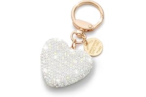 CHUQING Portachiavi a forma di cuore Portachiavi per auto Portachiavi con strass glitter Regalo per coppie, San Valentino, Natale