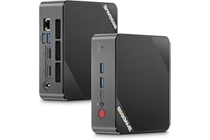 BOSGAME P1 Mini PC, AMD Ryzen 7 5700U (jusqu'à 4,3 GHz, 8C/16T) DDR4 32 Go de RAM 1 to NVMe M.2 SSD Mini Ordinateur de Bureau, WiFi6/ BT5.2/ Triple écran 4K @ 60 Hz Sortie Gigabit Ethernet