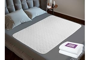 Lynmark® Coprimaterasso lavabile per letto matrimoniale, impermeabile, certificato OekoTex, ideale per incontinenza, bagnatura del letto, coprimaterasso antiscivolo, assorbe 2 litri, confezione da 2