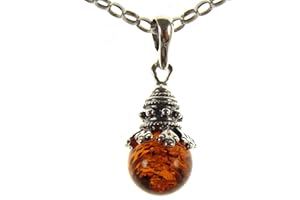 CIONDOLI E PENDENTI - COZMOS Ciondolo pendente donna in ambra naturale baltica e argento 925 (senza catena)