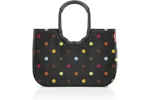 reisenthel loopshopper L - Bolso robusto con prácticos compartimentos fabricados con botellas PET recicladas, diseño atractivo y elegante, en negro