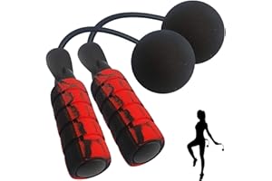 Weighted Jump Rope,Dermasy Updated Version Weighted Cordless Skipping Rope for Exercise Boxing Beachbody Training Fitness,Tangle-Free Rapid Speed Ropeless Jump Rope Workout for Men Women and Kids