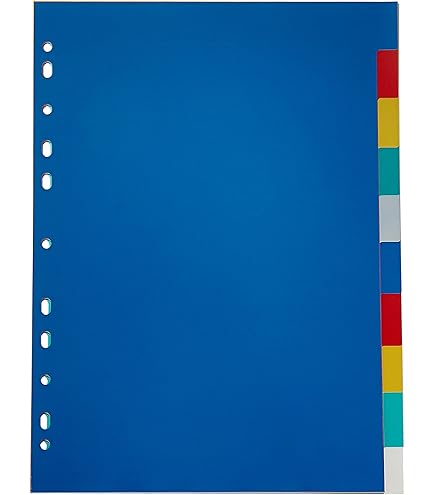 Rexel Mylar Intercalaires en Plastique Renforcés Multicolores 1-31 - A4 (Blanc