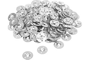 Vyuwast 400 Pcs Easy Fix Washers Insulation Washers 28mm Nail Gaskets Claw Washer for Screws Thermoboard Gypsum Board Extruded Plasterboard
