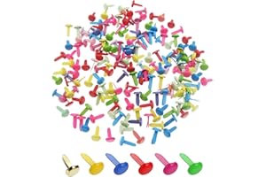 AQLBHZ 100 PCS Paper Fasteners & Multicolor Split Pins for Paper Craft, DIY Stamping, Scrapbooking, Office & Household Supplies (Mixed Color)