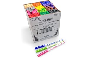 CRAYOLA SuperTips markery Fineline, zmywalne, różne kolory, 144 szt