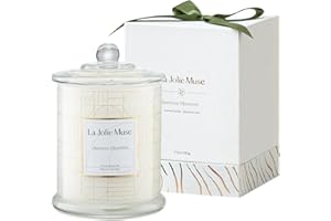 ‎LA JOLÍE MUSE La Jolíe Muse Duftkerze im Glas, Jasmin Duftkerze, 280g Natürliches Sojawachs, 50-65 Stunden Brenndauer, Geschenk für Frauen