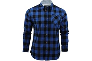 BRAVE SOUL 'Jack' Brushed Flannel Check Shirt - Long Sleeved