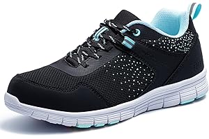 SPIEZ Zapatos de Trabajo Ligeros Calzado de Seguridad Mujer Zapatos de Seguridad Transpirables a Prueba de pinchazos para Mujer, Zapatillas de Moda Antideslizantes para el Trabajo