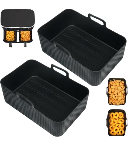 2 Pièces Moule Silicone Air Fryer Pour Ninja Foodi Dual Zone Af400eu 95l Accessoires Air Fryer Pour Ninja Double Stack Xl Sl400eu Parfaits Comme Plat Air Fryer Pour Une Cuisson Polyvalente 88573392