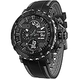 Carlington Velocity Series Analog-Digital Sports Watches for Men and Boys with Alarm, Stopwatch, Backlit Display, Dualtime, Silicone Rubber Strap, Water & Shock Resiatant - CT_8136: 