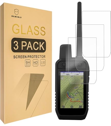 Brotect Vetro Temperato Ibrido Per Garmin Alpha 200K – Durezza 9H, 3 Pezzi, Anti-impronta E Antigraffio - 2