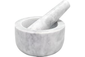 NERTHUS FIH 896 Mortier en marbre Blanc Résistant et facile à nettoyer