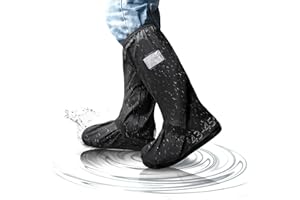 Ziamzra 43-45 EU Regenschutz Schuhe XL Überzieher Schuhe Regen Wiederverwendbare Regenschuhe Faltbare Wasserdichte Schuhüberzieher Überschuhe Wasserdicht für Männer Frauen Outdoor Fahrrad Motorrad