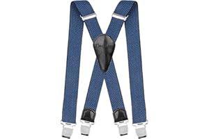 Decalen Bretelle Uomo Donna X Forma Elastici Registrabili Clip molto forti Colori Nero Blu Rosso