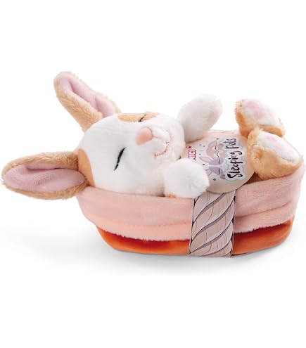 Peluche Lapin NICI 15 Cm – Doudou Ultra Doux Pour Bébé, Enfant, Collection – Happy Bunnies Marron