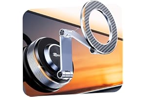 MSXTTLY Porta Cellulare Auto – Vmag S3 Supporto Magnetico a Vuoto con Magneti Potenti e Braccio Doppio in Lega, Compatibile con iPhone 17 Pro Max, iPhone 16 Pro Max–12 e Android (Anello Magnetico)