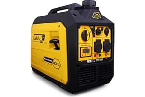 Aceup Energy 2000 Watt Portable Inverter Generator, Petrol Powered Generator Pure Sine Wave Silent Lightweight for Home, Camping, EURO-V, CE