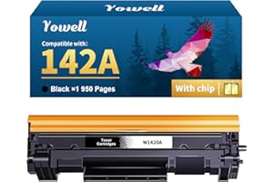 Yowell 142A W1420A Tonerkartusche Mit Chip Kompatibel für HP 142A W1420A 142X W1420X für HP LaserJet MFP M140w Toner für LaserJet M110w M110 MFP M139w M139 M140w M140 (1 Schwarz)