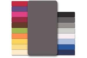 ‎CELINATEX CelinaTex Jersey Spannbettlaken Lucina Doppelpack 90x200-100x200cm anthrazit grau 100% Baumwolle gekämmt bis 26cm Matratzenhöhe Oeko-TEX