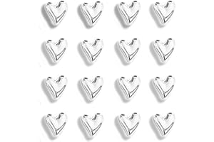 Janlifian 16PCS Silver Fridge Magnets Cute Love Heart Decorative Magnets Mini Small Refrigerator Magnets Home Kitchen Magnet Set Colorful Magnetic Decoration For Office Whiteboard