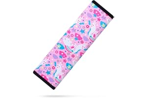 AMUSEPROFI Child Seat Belt Cover, Soft and Comfortable Seat Belt Protector for Kids, Cute Seat Belt Cover for Boys and Girls Cartoon Pattern for Boys and Girls, 1 Item