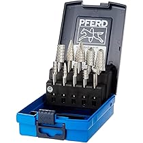 PFERD 22900813 Jeu De Fraises HSS 81 Dents 3 Fraises 6 Mm Universel Moyen Fin 10 Pieces 120197