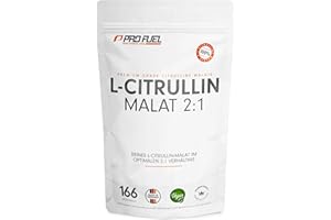 ‎PROFUEL L-Citrullin-Malat - 500g Pulver mit 3000 mg L-Citrullin-Malat 2:1 pro Portion - Vorratspack für 166 Anwendungen - ohne Zusatzstoffe - laborgeprüft mit Zertifikat