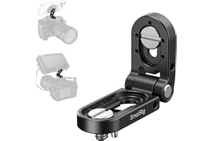 SMALLRIG Foldable Mini L-Shaped Mount Plate - MD5712 | Mounting Bracket Adapter with 1/4''-20 Screw & Removable Locating Pin, Max Payload 1.2 KG (2.6 lbs), for Transmitters