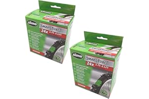 SLIME SELF HEALING INNER TUBES Slime 24" X 1.75-2.125 Self Healing Inner Tubes with Schrader Valve & Ano Adapters (Pair)