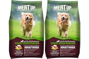 Meat Up Adult Dry Dog Food 100% Veg, 3+3kg (Buy 1 Get 1 Free), Total 6 Kg Pack of 2