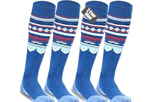 TONIFAY Skisocken Herren Damen Kinder Kniestrümpfe skistrümpfe 2 Paar Merino wolle Sportsocken Warme Wintersocken Für Mädchen Jungen Skifahren Snowboard Atmungsaktive Elastische Manschette