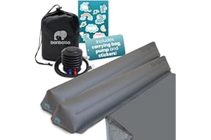 BANBALOO | 2-Pack Bed Bumper for Toddlers - Inflatable Model | Baby & Toddler Anti-Fall Barrier | Lightweight Bed Bumper for Twin, Double, Queen, & King Size | Bed Guard for Kids | Bed Protector