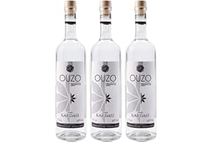 ‎KARDASI 3x 0,7l Ouzo Tirnavou Kardasi 40% Vol. | Der einzige Ouzo ohne Zuckersirup | Mild im Geschmack, würzig im Abgang + 20ml Jassas Olivenöl