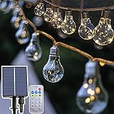 Guijiyi Solar Lichterkette Aussen, Lichterkette Außen Solar Mit 20 Glühbirnen, 8.7M Solar