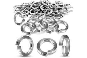 KGGZKG 60pcs Federring M6 Federringe Edelstahl A2/V2A Unterlegscheiben Glatt Beilagscheiben Karosseriescheiben Spiralförmige Federscheiben Sprengring Größe Wählbar für Haushaltsgeräte Mechanische Geräte