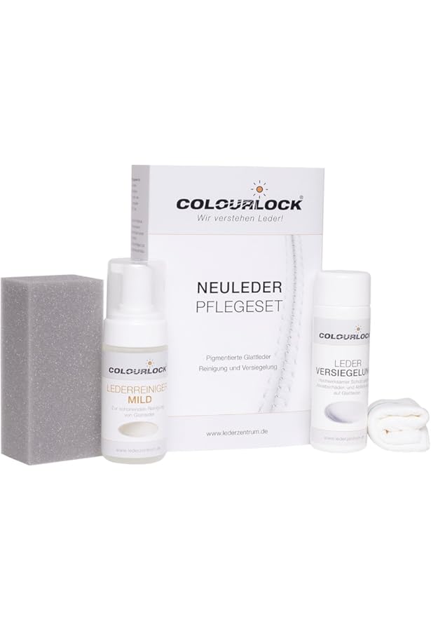 Leder Pflege Set COLOURLOCK Pflegeset Für Kunstleder & Kunststoff – Reiniger & Protector, 1 Liter Lederaufbereitung Schwarz