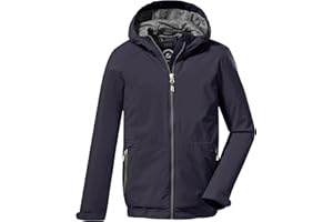 Killtec Chłopięca kurtka funkcyjna/kurtka outdoorowa z kapturem KOS 74 BYS JCKT; granatowa, 164, 37975-000