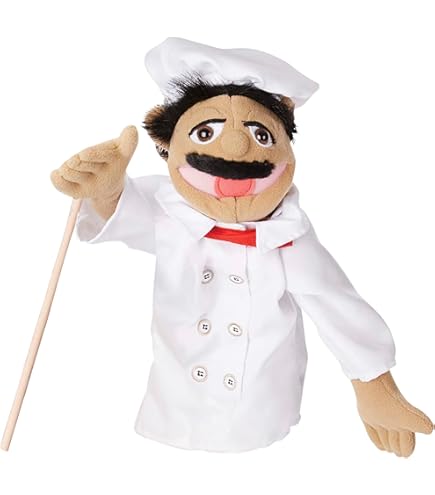 Marioneta De Mano George Peach Dad De 40 Cm | Títere De Silicona Con Boca Móvil - Educativa Y Divertida Para Niños +3 Años