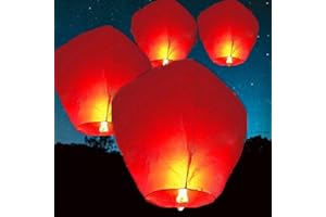 A Liittle Tree-20 Eco-Friendly Chinese Flying Sky Lanterns (Red)