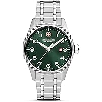 Swiss Military Chrono Orologio Uomo SM30200.18 - Cassa Acciaio 39mm, Quadrante Blu, Quarzo, Cinturino Acciaio, Impermeabile 100m