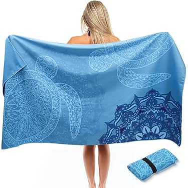 Strandponcho, surfponcho, omkleedhulp, ultralichte badhanddoek, sneldrogende badjas van microvezel voor dames, heren en kinderen, 90 x 110 cm (grijs Strandponcho, surfponcho, omkleedhulp, ultralichte badhanddoek, sneldrogende badjas van microvezel voor dames, heren en kinderen, 90 x 110 cm (grijs